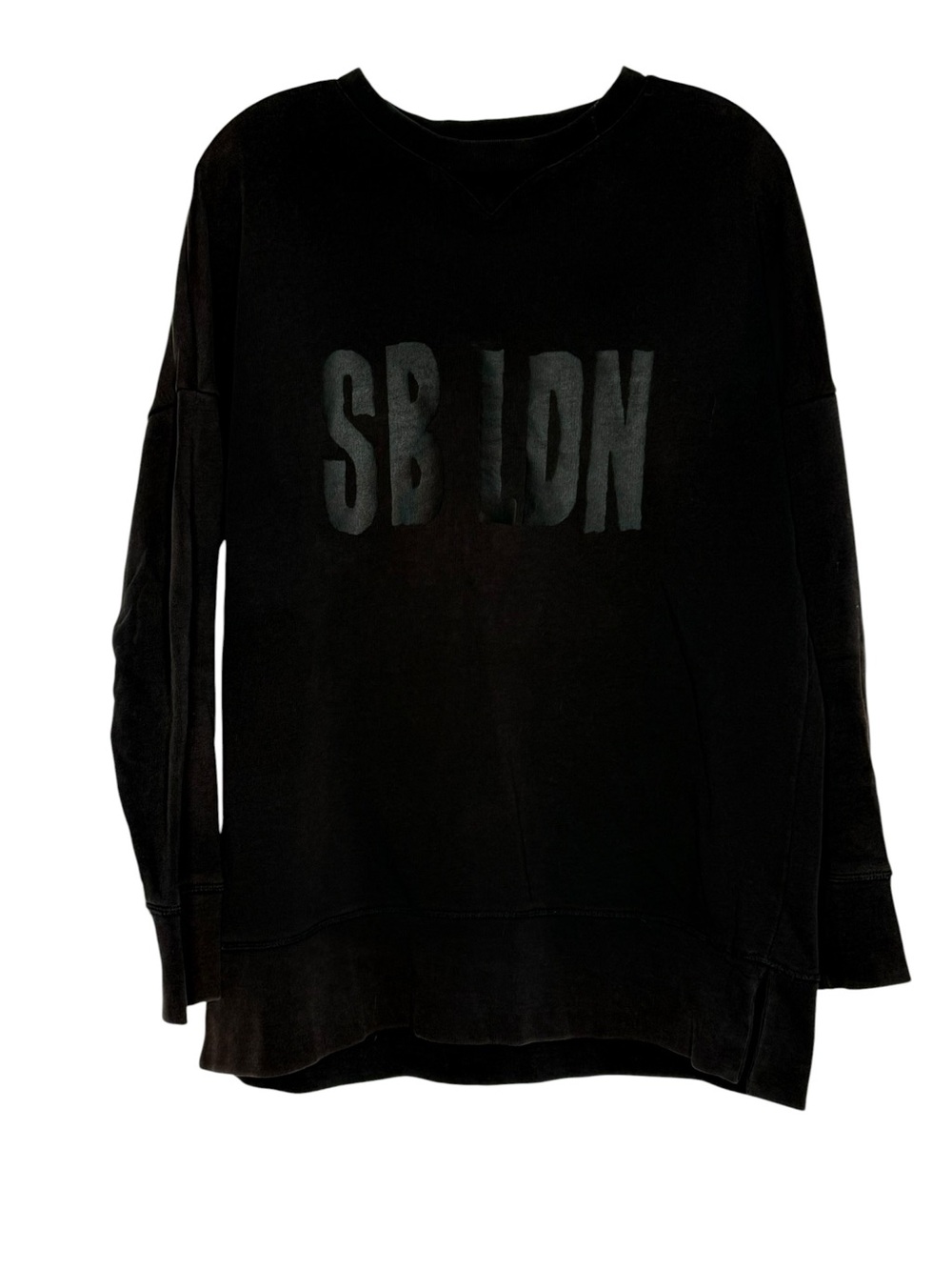 Sweaty Betty Black Oversized Logo Sweatshirt Size Small SB LDN Crewneck Pullover